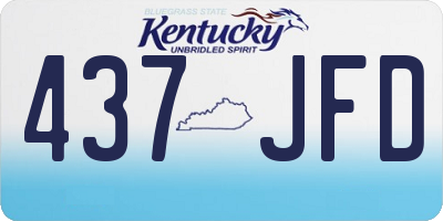 KY license plate 437JFD