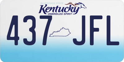 KY license plate 437JFL