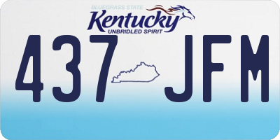 KY license plate 437JFM