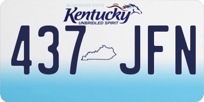 KY license plate 437JFN