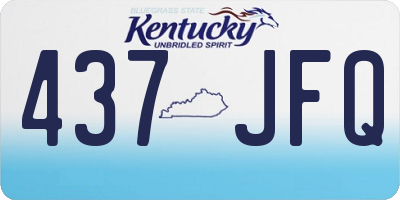 KY license plate 437JFQ