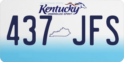 KY license plate 437JFS