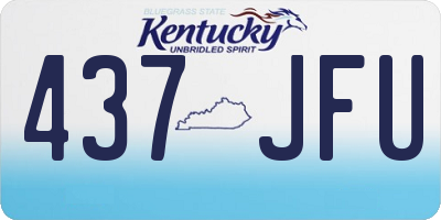 KY license plate 437JFU