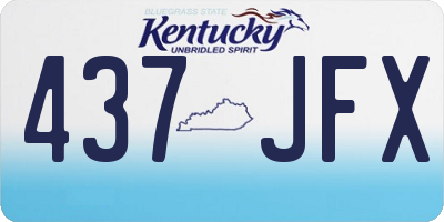 KY license plate 437JFX