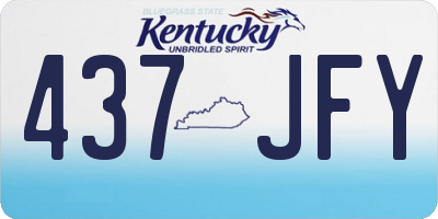 KY license plate 437JFY