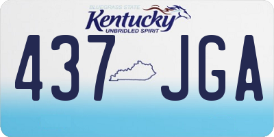 KY license plate 437JGA