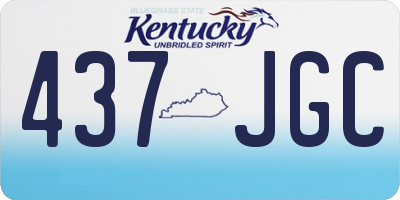 KY license plate 437JGC