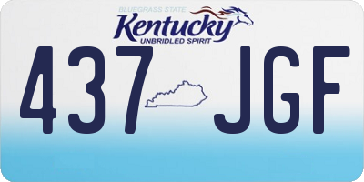 KY license plate 437JGF