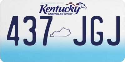 KY license plate 437JGJ