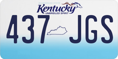 KY license plate 437JGS