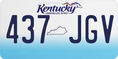 KY license plate 437JGV