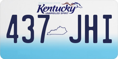 KY license plate 437JHI
