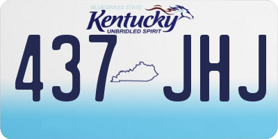 KY license plate 437JHJ