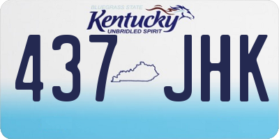 KY license plate 437JHK