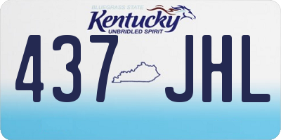 KY license plate 437JHL