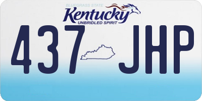 KY license plate 437JHP