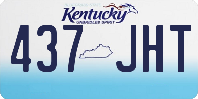 KY license plate 437JHT