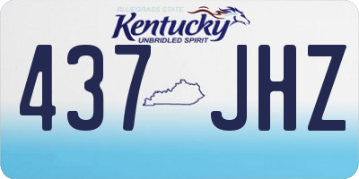 KY license plate 437JHZ