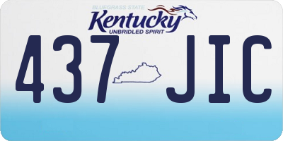 KY license plate 437JIC