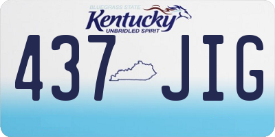 KY license plate 437JIG