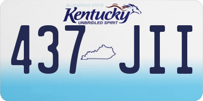 KY license plate 437JII