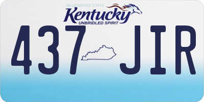 KY license plate 437JIR