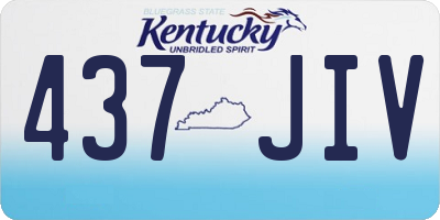 KY license plate 437JIV