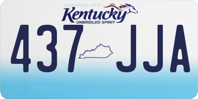 KY license plate 437JJA