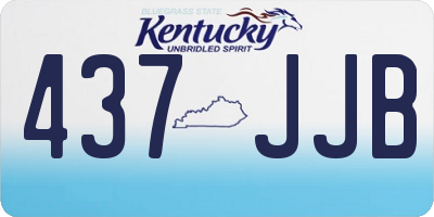 KY license plate 437JJB