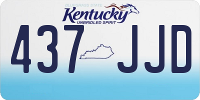 KY license plate 437JJD