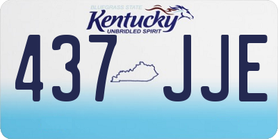 KY license plate 437JJE