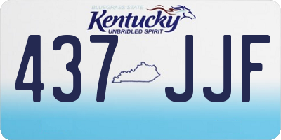KY license plate 437JJF