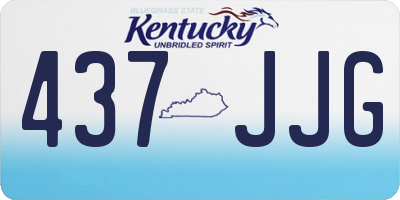 KY license plate 437JJG
