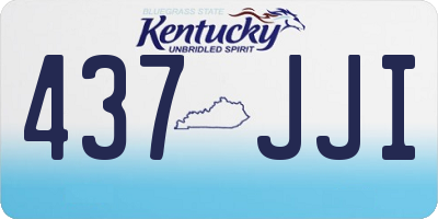 KY license plate 437JJI