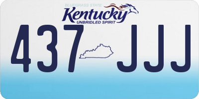 KY license plate 437JJJ