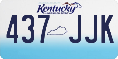 KY license plate 437JJK