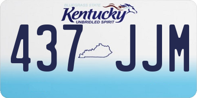 KY license plate 437JJM