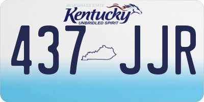 KY license plate 437JJR