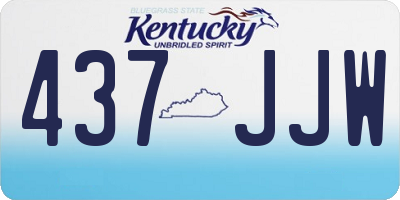 KY license plate 437JJW