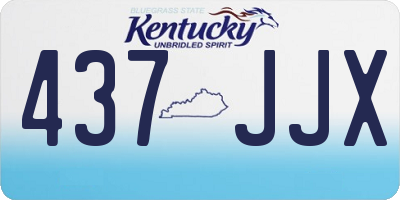 KY license plate 437JJX