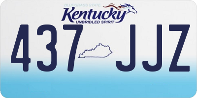 KY license plate 437JJZ