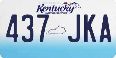 KY license plate 437JKA