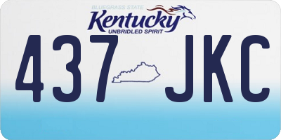 KY license plate 437JKC
