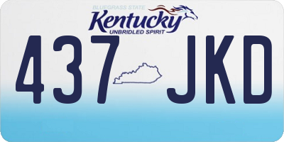KY license plate 437JKD