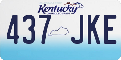 KY license plate 437JKE