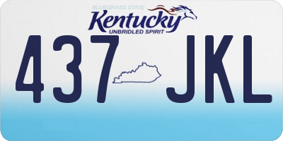 KY license plate 437JKL