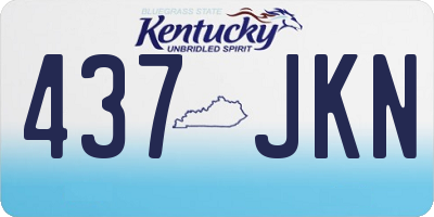 KY license plate 437JKN
