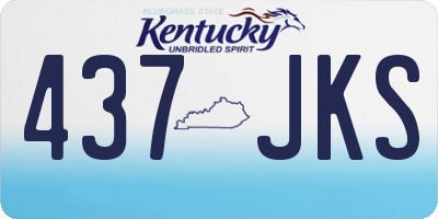 KY license plate 437JKS