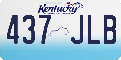 KY license plate 437JLB
