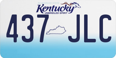 KY license plate 437JLC